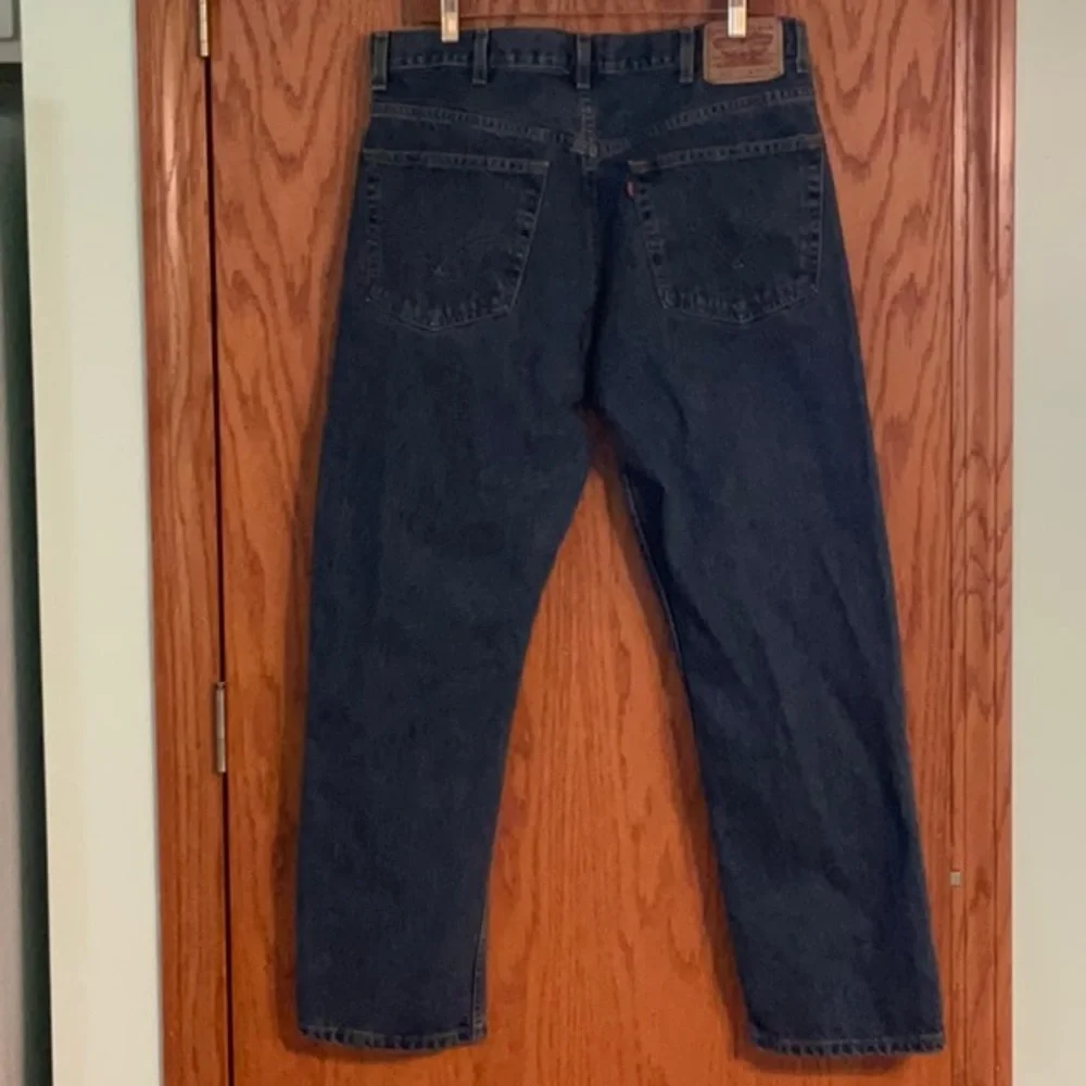 Levi’s 505 Regular Fit Dark Denim Jeans - Picture 3 of 5